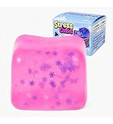 GSOOUOLD 7cm Squishy Ice Cube Fidget Toy, Sugar Ball Stress Cube for Kids Adults, Soft Squishies ...