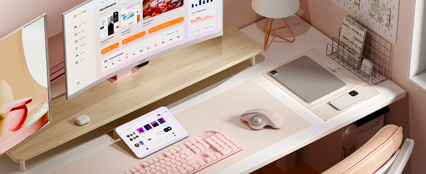 trackball mouse rose pink