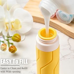 Leak Proof Travel Tubs Refillable Liquid Travel Accessories for Shampoo Conditioner Lotion Body Wash