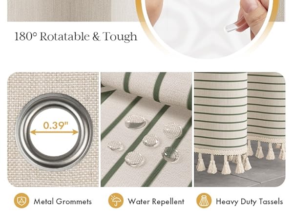 AmazerBath Boho Shower Curtain