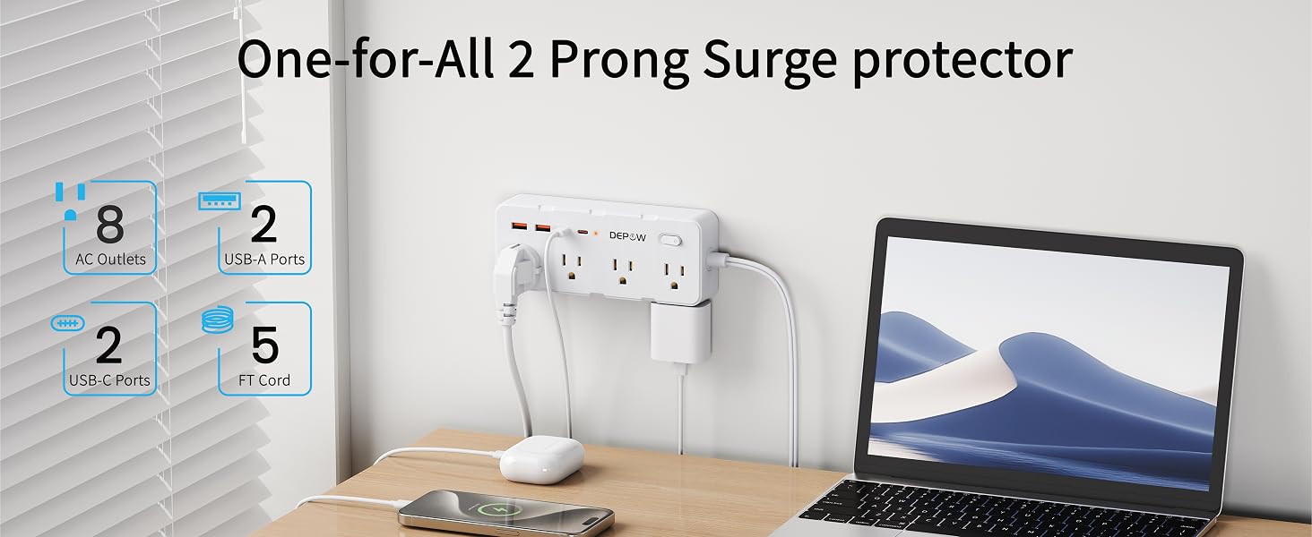 2 prong to 3 prong outlet adapter