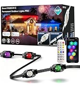 Permanent Outdoor Lights Pro, 100ft with 60RGBCW LED Lights, IP68 Waterproof AI Eaves Light,Exten...