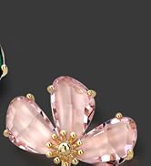 Women's Created Crystal Clear Flower Statement Drop Dangle Earrings