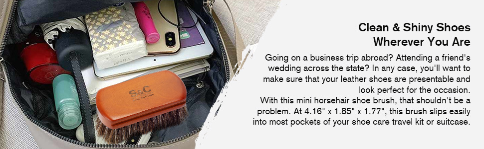mini polish brush is travel friendly with its small size and slips easily into your suitcase