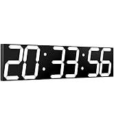 CHKOSDA Digital Wall Clock, Oversize Led Digital Clock with Auto Dimmer, Huge Countdown Timer wit...