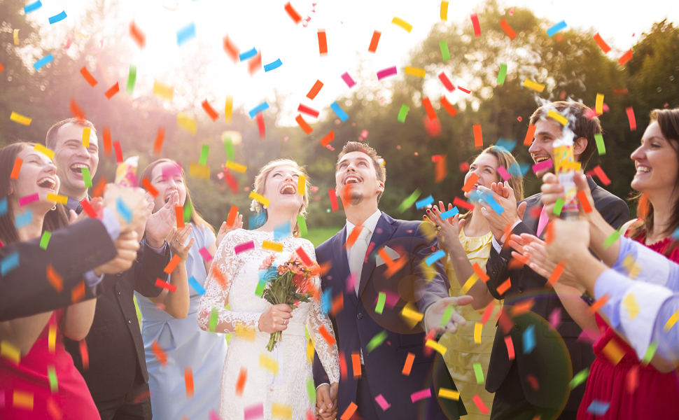 Confetti Cannon 12Pack Multicolor Party Popper Confetti Shooters| 12 Inch Confetti Popper Cannons