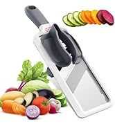 Mandoline Slicer for Kitchen – Adjustable Stainless Steel Blades, with Comfort Grip – Vegetable S...