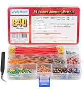 WWZMDiB 840 Pin Breadboard Jumper Wires Kit 14 Vaules 2-125mm