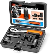 MateAuto 7PCS Oxygen Sensor Socket Set, O2 Sensor Socket and Thread Chaser Set w/Quick Release Ra...