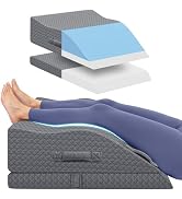 ComfyInLove Elevation Pillows for Leg After Surgery, Memory Foam Adjustable Wedge Pillow for Inju...