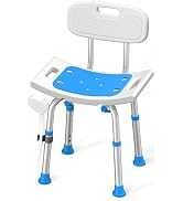 HOMLAND Shower Chair for Inside Shower with Removable Back, 400 lbs Heavy Duty Bath Seat for Bath...
