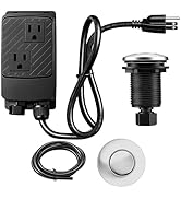 CLEESINK Garbage Disposal Air Switch Kit, Dual Outlet Sink Top Air Button Textured Brushed Silver...