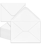 50 Pack 4 x 6 Envelopes white A4 Envelopes for Invitations, Printable, Self Seal for Weddings, In...