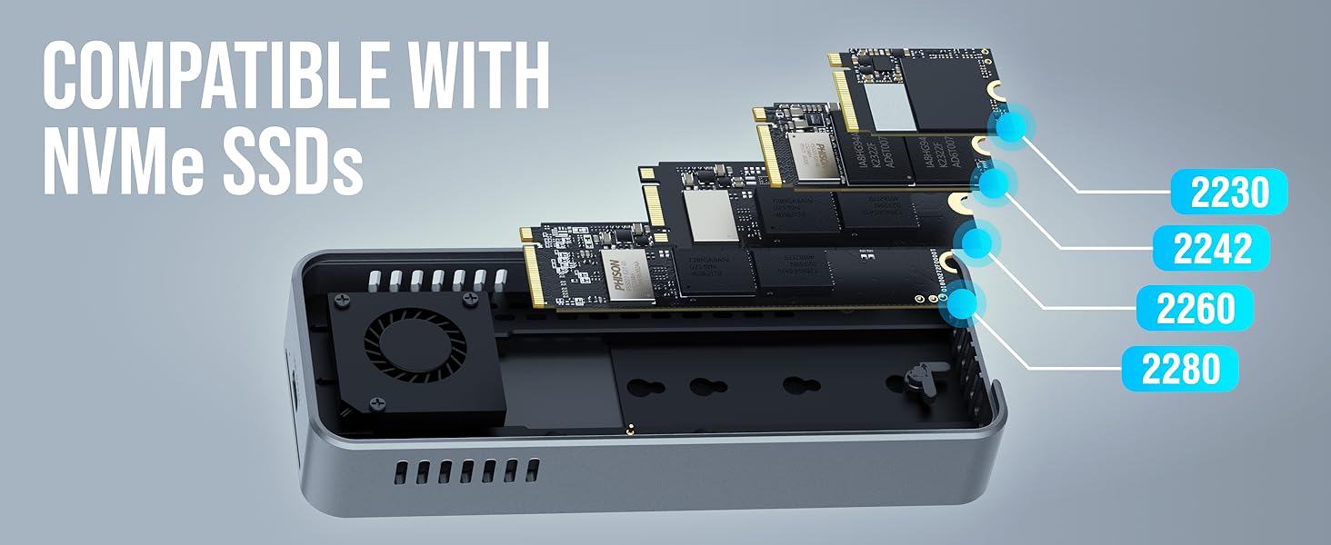 Compatible with NVMe SSDs