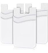 Senose Phone Card Holder, Phone Wallet Stick On, Silicone Card Holder for Back of Phone Credit Ca...