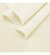 Q&J Fabric Co. 5 Yards Beige Canvas Fabric by the Yard 8oz Cotton Blend Canvas Material 59 Inch W...