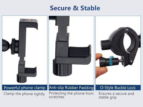 Mic Stand Phone Holder, Phone Holder Mount for Microphone Stand