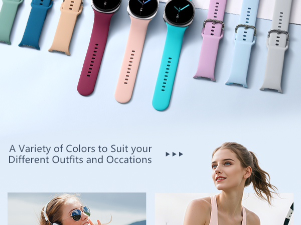 DaQin 10 Pack Bands for Galaxy 8 Watch Bands for Women