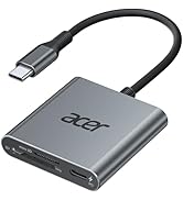 Acer SD 4.0 Card Reader, UHS-II Micro SD Reader USB C, Dual Slot Type C Memory Card Adapter with ...