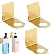 Segbeauty Stainless Soap Bottle Dispenser Holder,Pack of 3 Dia 1.1in 2.8cm Drill-Free Dispenser H...