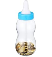 Housoutil 11 Inch Baby Bottle Piggy Bank, Clear Large Plastic Baby Bottle Bank, Cute Transparent ...