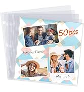 12x12 Scrapbook Page Protectors, 50 Pack, Scrapbook Refill Pages Protective Sleeves, Heavyweight,...