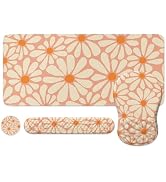 iLeadon Large Desk Mat Cute for Keyboard and Mouse,Ergonomic Massage Wrist Rest Pad with Memory F...
