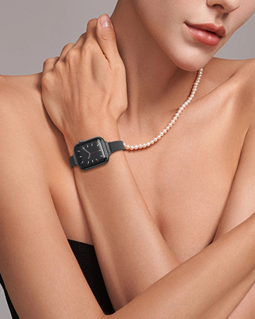Stainless Steel Magnetic Mesh Strap black