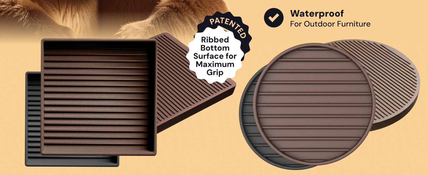 furniture pad caster cup non-slip protection hardwood floor rubber feet sofa couch chair table bed