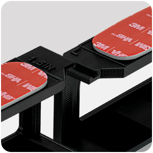 Horizontal mounts for routers laptops 3m tape stick-on safe storage