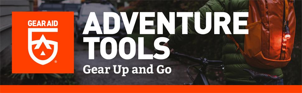 adventure tools, gear up and go, biker with light