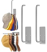 ZGELIN 2 Pieces Hat Racks for Baseball Caps,Stainless Steel Hat Organizer for Baseball Cap,Hat Ho...