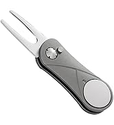 Mile High Life Golf Divot Repair Tool w Magnetic Golf Ball Marker | All Metal Foldable Divot Tool...