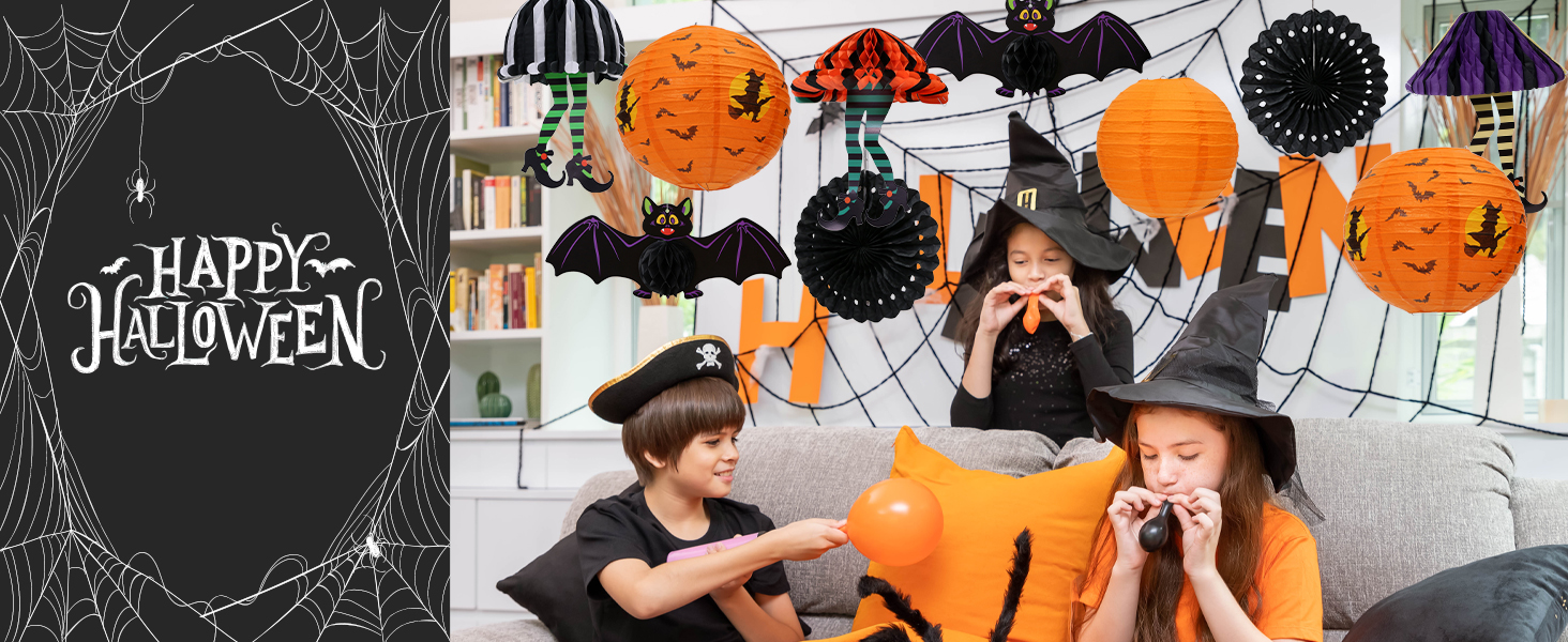 halloween witch bat paper lantern
