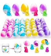 48PCS Hatching Unicorn Eggs Easter Basket Stuffer for Kids Party Favors Classroom Prizes Goodie T...