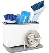 KeFanta Kitchen Sink Caddy, Sink Sponge Holder, Dish Brush and Scrubber Organizer for Kitchen Cou...