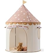 Tiny Land Kids Play Tent – Khaki Castle Tent for Kids Indoor, Neutral Toddler Tent for Girls & Bo...