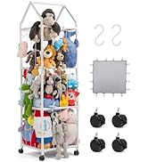 Mimoment Stuffed Animal Zoo Storage, Extra Large Stuffed Animal Holder with Dust Cloth and Univer...