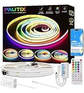PAUTIX RGB Smart IC COB LED Strip Light Addressable 9.84ft/3m,UL-Listed DC24V Color Chasing Strip...