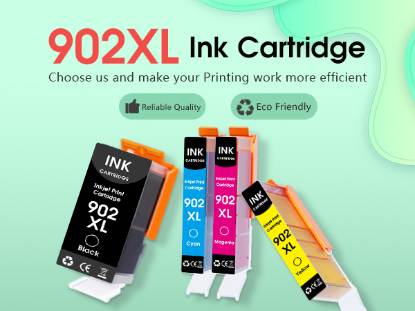 HP 920XL HP902 Ink Cartridges Combo Pack Compatible for HP OfficeJet Pro 6960 6950 6958