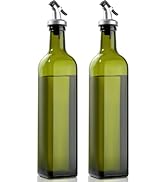 GMISUN Olive Oil Dispenser Bottle 2 Pack, Olive Oil Dispenser for Kitchen 17oz, Glass Cooking Soy...