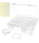 Meanhoo Bead Organizer Box – Small Bead Storage Containers, Mini Clear Plastic Storage Boxes with...
