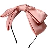 ROMODIYA 1Pcs Pink Bow Headbands Bowknot Headbands Large Bow Hair Bands Hair Accessories for Hair...