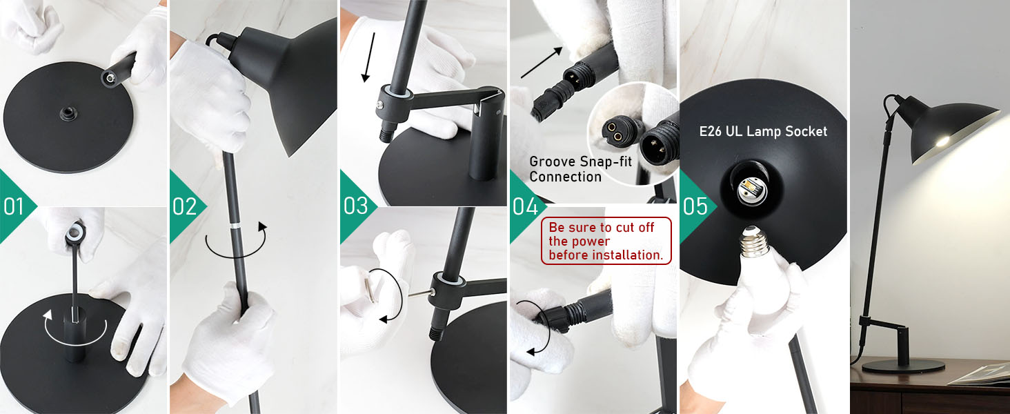 Desk Lamp Installation Steps