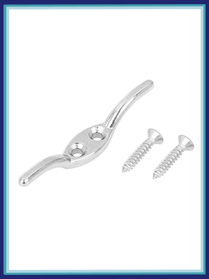 2 Set 2 Inch 316 Stainless Steel Universal Marine Boat Flagpole Cleat Hook with 4 Mounting Screws