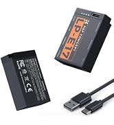K&F CONCEPT 2-Pack LP-E17 Battery USB-C Fast Charge with LED Power Display | Compatible with Cano...
