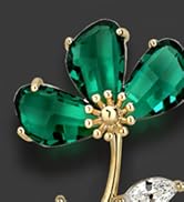 Women's Created Crystal Clear Flower Statement Drop Dangle Earrings