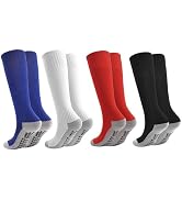 Marchare Boys Athletic Soccer Socks Knee High Socks Grip Sock Baseball Football Sock For Boys Girls