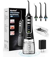 Cordless Water Flosser Teeth Cleaner, Nicefeel 300ML USB Rechargable Portable Oral Irrigator for ...