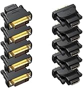 RyzzRooa DVI to HDMI Adapter 10-Pack, Bidirectional Female HDMI to DVI-D(24+1) Male Adapter with ...